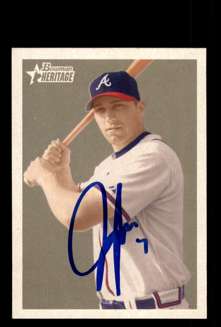 Signed Baseball Card Auto Jeff Francoeur 2006 Bowman Heritage #102 Braves
