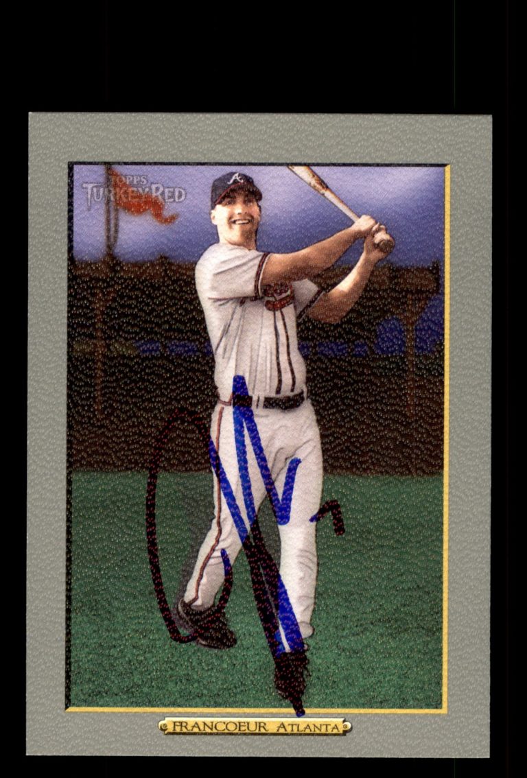 Signed Baseball Card Auto Jeff Francoeur 2006 Topps Turkey Red #317 Braves