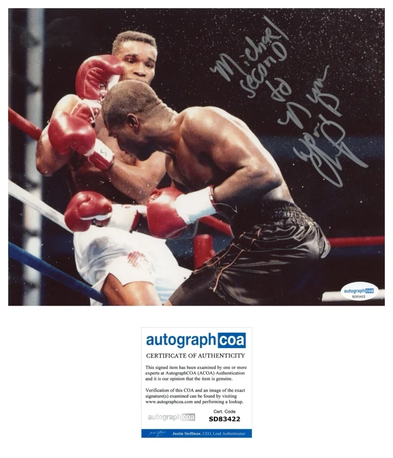 IBHOF 25 Boxer MICHAEL NUNN SIGNED AUTOGRAPHED PHOTO ACOA CERTIFIED CHAMPION