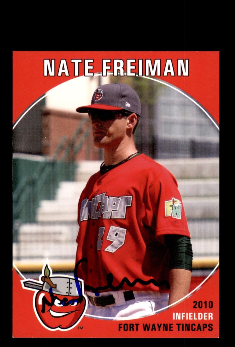 Signed Baseball Card Auto Nate Freiman 2010 Grandstand Fort Wayne TinCaps