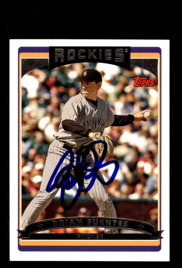 Signed Baseball Card Auto Brian Fuentes 2006 Topps #581 Colorado Rockies