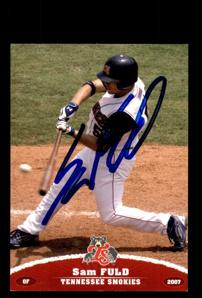 Signed Baseball Card Auto Sam Fuld 2007 Grandstand Tennessee Smokies