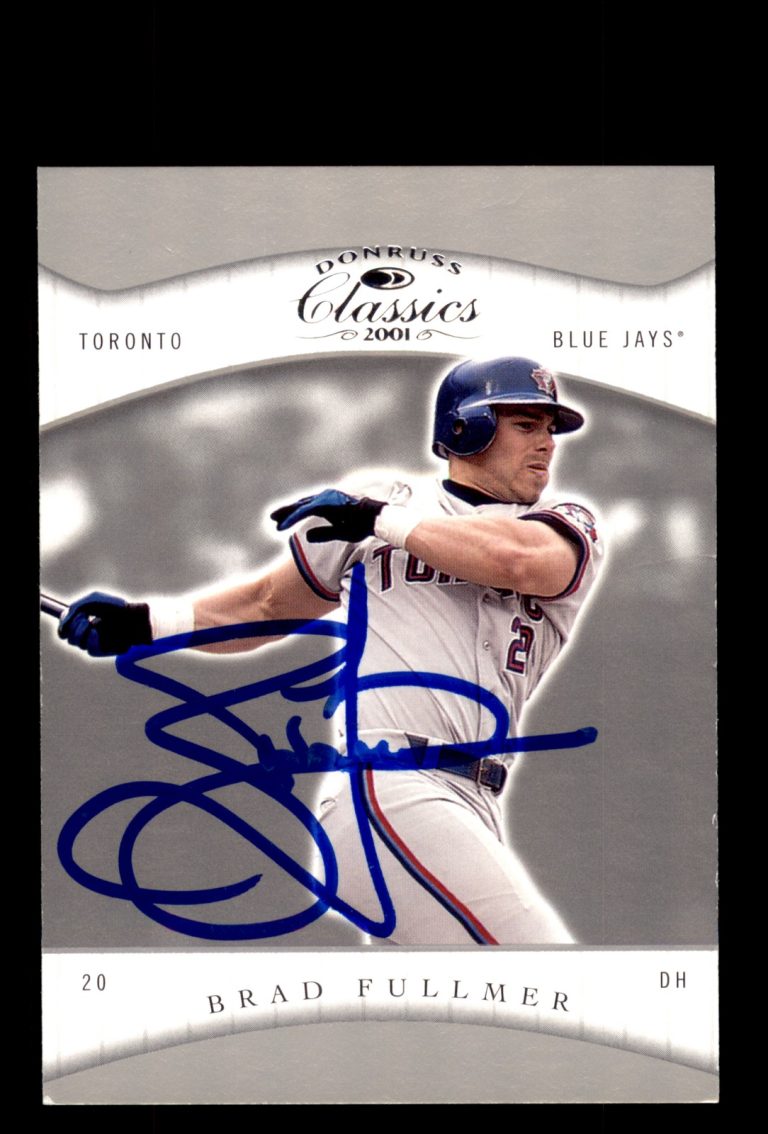 Signed Baseball Card Auto Brad Fullmer 2001 Donruss Classics #88 Blue Jays