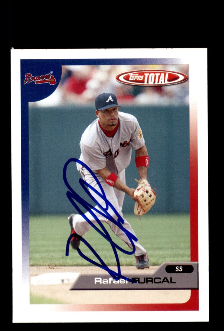 Signed Baseball Card Auto Rafael Furcal 2005 Topps Total #1 Atlanta Braves