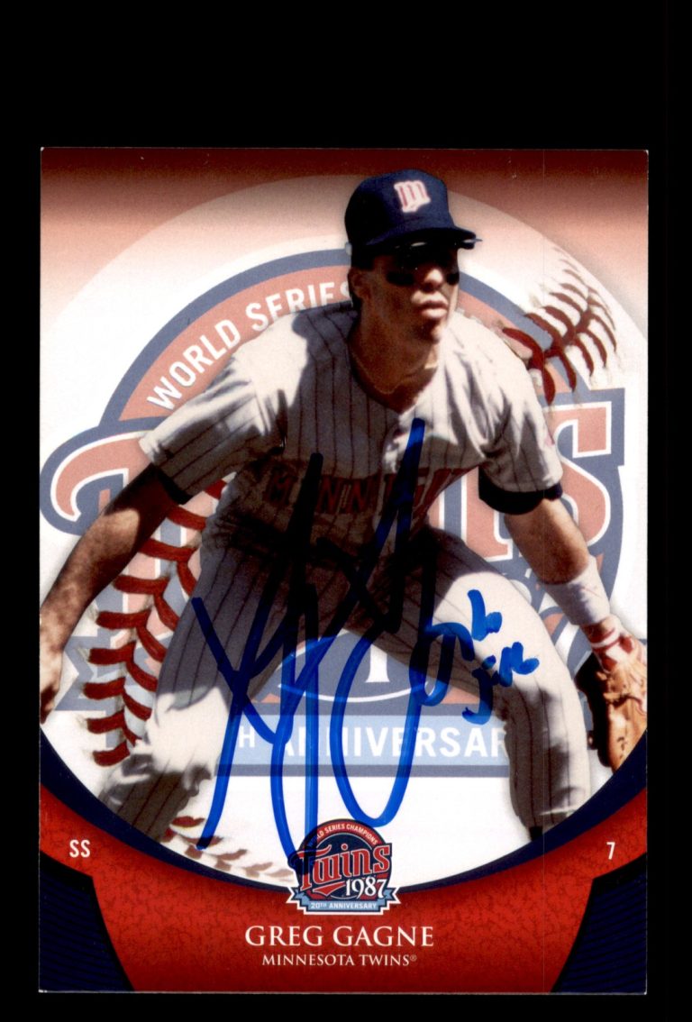 Signed Baseball Card Auto Greg Gagne 2007 Upper Deck Minnesota Twins SGA