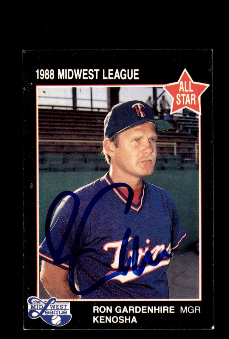 Signed Baseball Card Auto Ron Gardenhire 1988 Midwest League All-Stars #36 Twins