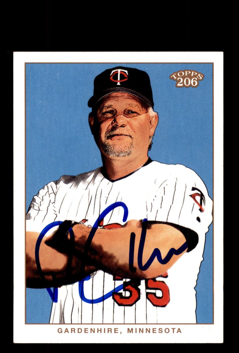 Signed Baseball Card Auto Ron Gardenhire 2002 Topps 206 #398 Minnesota Twins