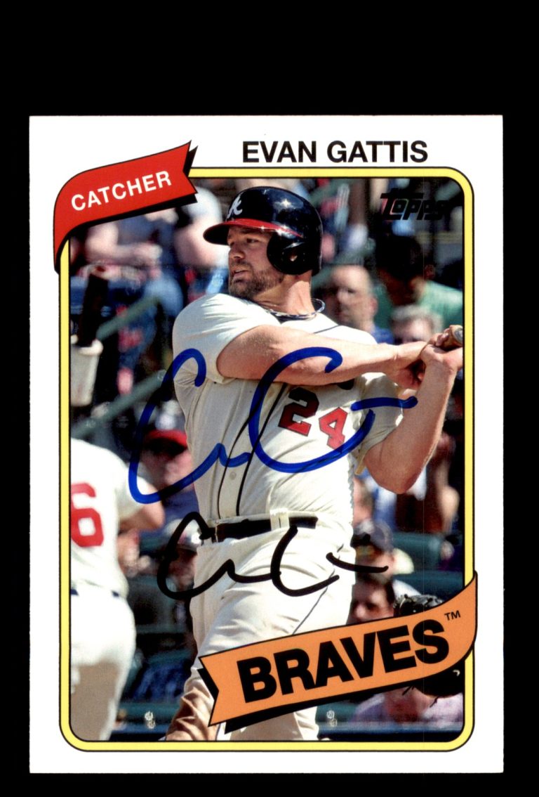 Signed Baseball Card Auto Evan Gattis 2014 Topps Archives #88 Atlanta Braves