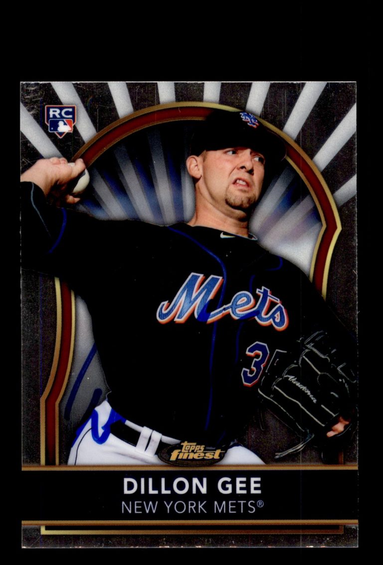 Signed Baseball Card Auto Dillon Gee 2011 Topps Finest #79 New York Mets
