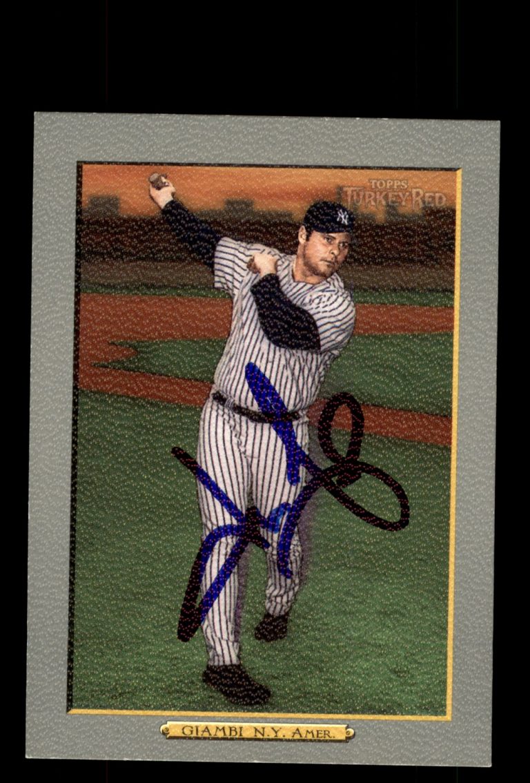 Signed Baseball Card Auto Jason Giambi 2006 Topps Turkey Red #482 Yankees