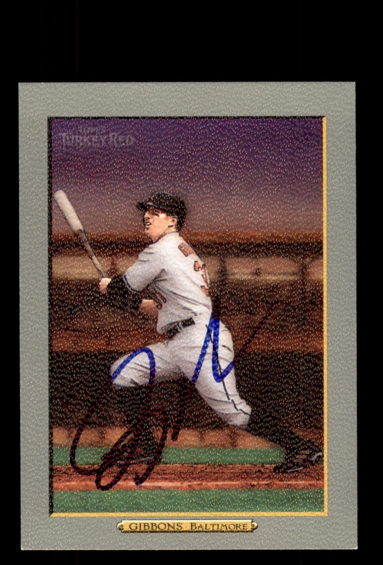 Signed Baseball Card Auto Jay Gibbons 2006 Topps Turkey Red #367 Orioles