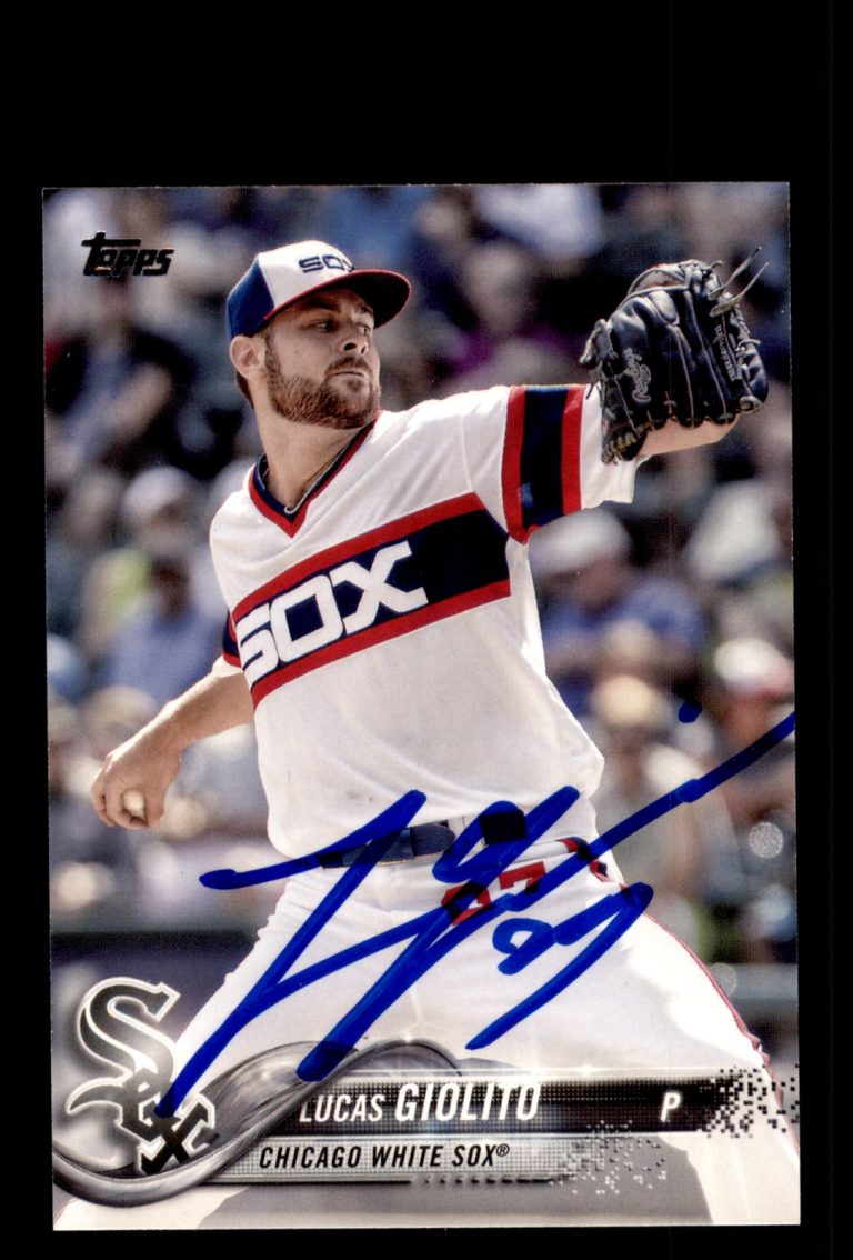 Signed Baseball Card Auto Lucas Giolito 2018 Topps #605 Chicago White Sox
