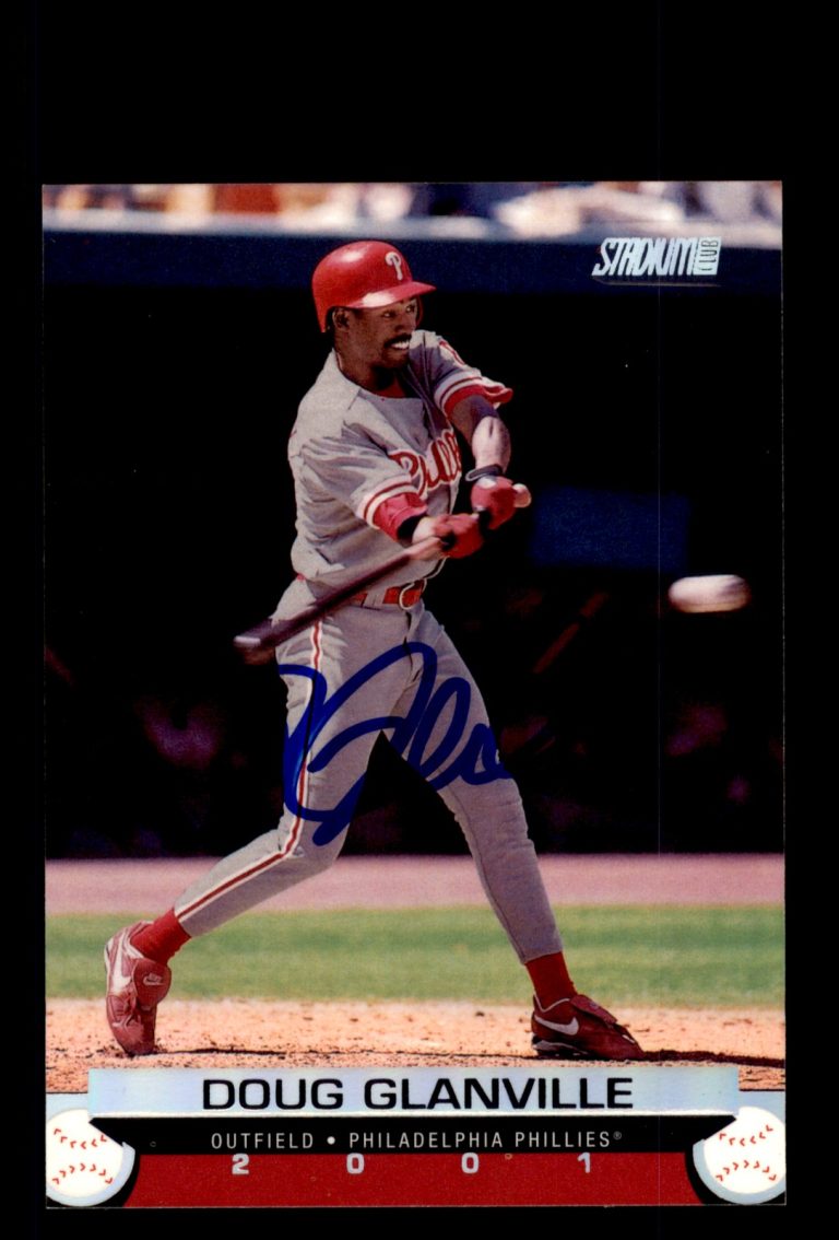 Signed Baseball Card Auto Doug Glanville 2001 Stadium Club #62 Phillies
