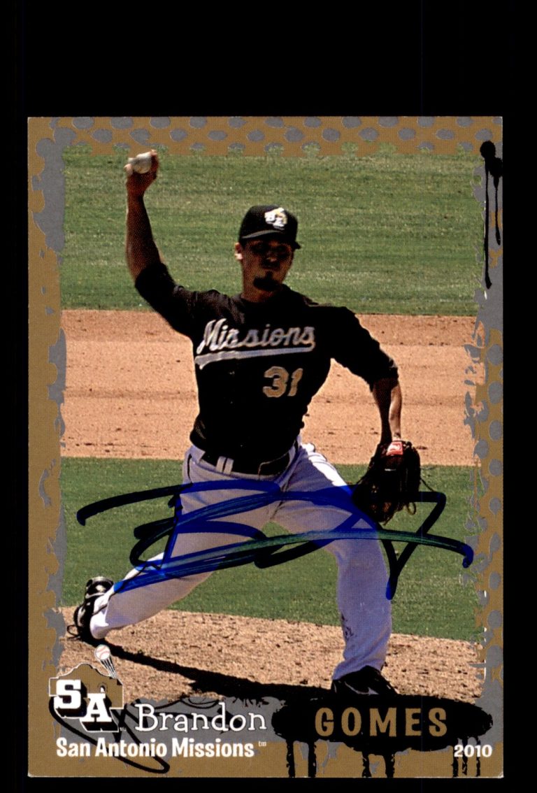 Signed Baseball Card Auto Brandon Gomes 2010 Grandstand San Antonio Missions