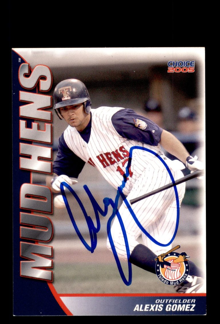 Signed Baseball Card Auto Alexis Gomez 2005 Choice Toledo Mud Hens