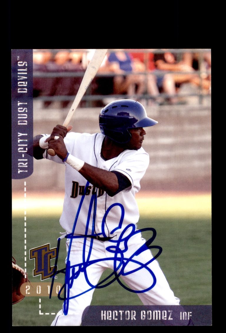 Signed Baseball Card Auto Hector Gomez 2010 Grandstand Tri-City Dust Devils