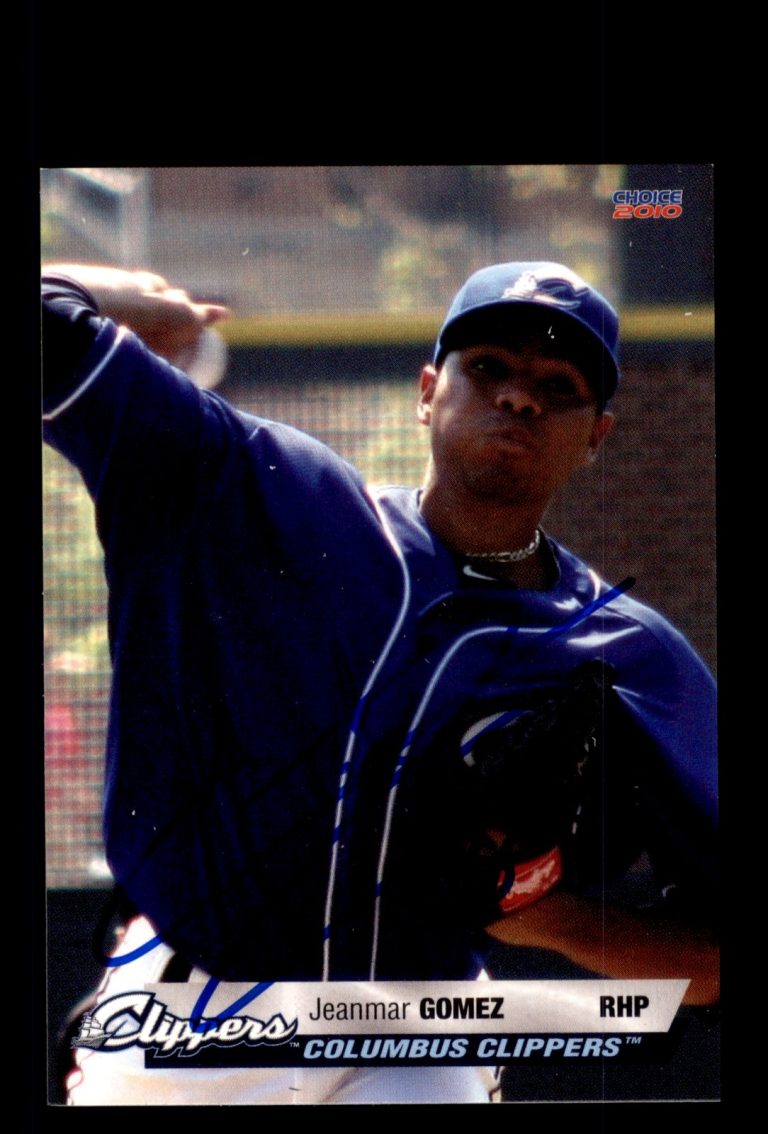 Signed Baseball Card Auto Jeanmar Gomez 2010 Choice Columbus Clippers