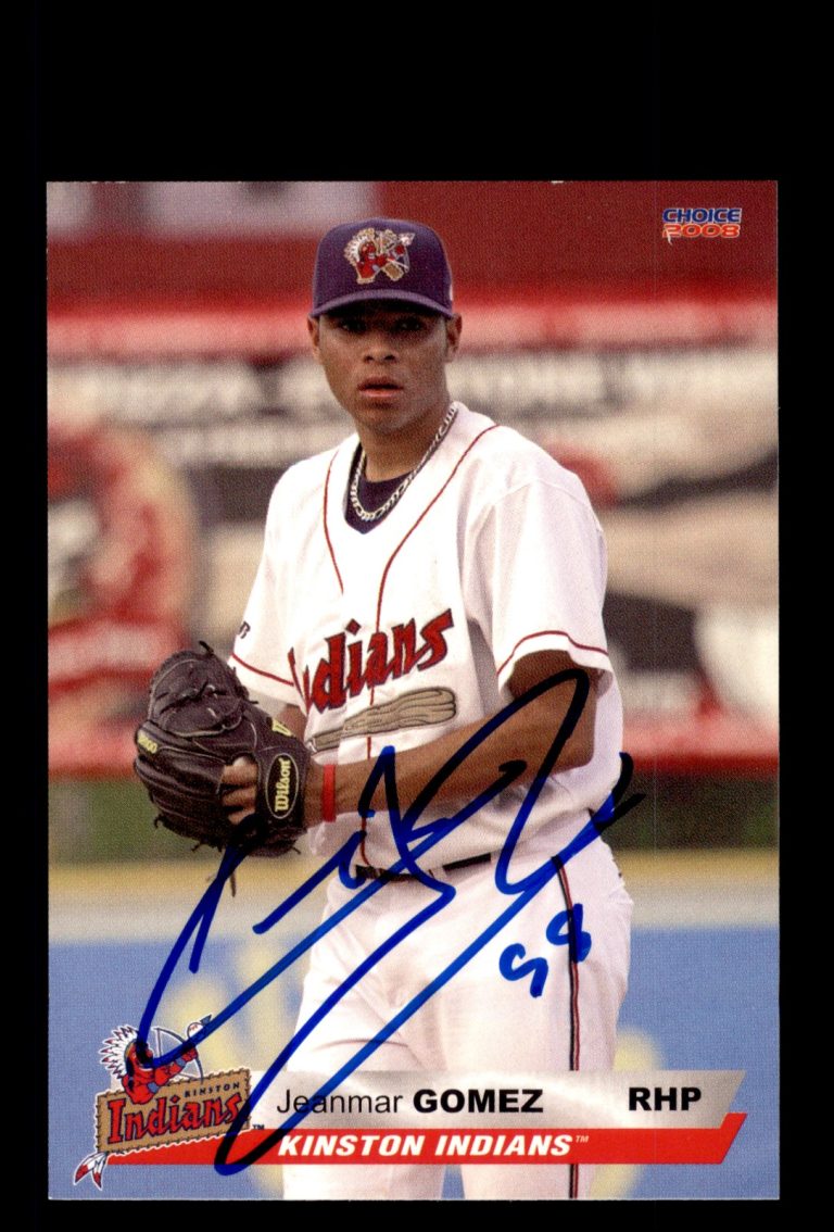 Signed Baseball Card Auto Jeanmar Gomez 2008 Kinston Indians