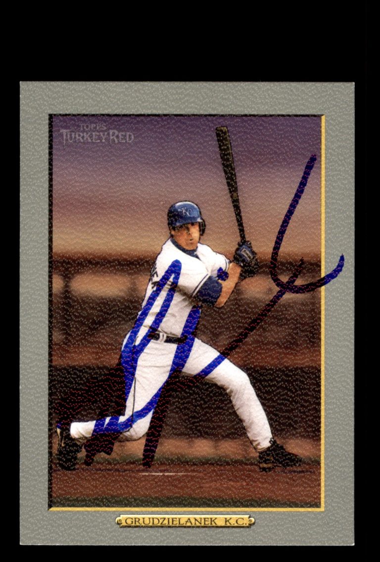 Signed Baseball Card Auto Mark Grudzielanek 2006 Topps Turkey Red #381 Royals