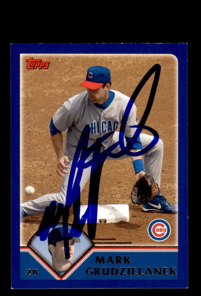 Signed Baseball Card Auto Mark Grudzielanek 2003 Topps #T2 Chicago Cubs