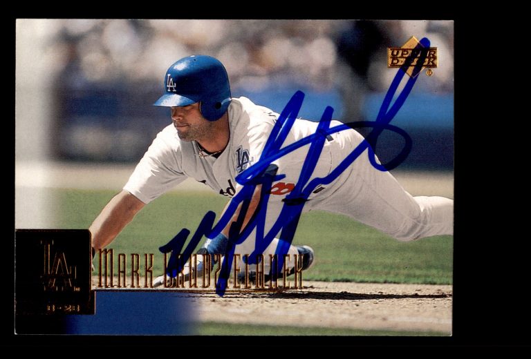 Signed Baseball Card Auto Mark Grudzielanek 2001 Upper Deck #193 Dodgers