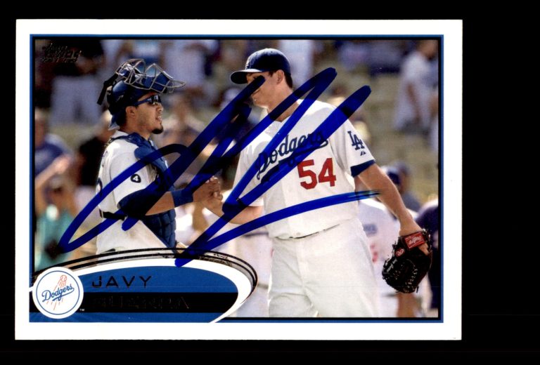 Signed Baseball Card Auto Javy Guerra 2012 Topps #88a Los Angeles Dodgers