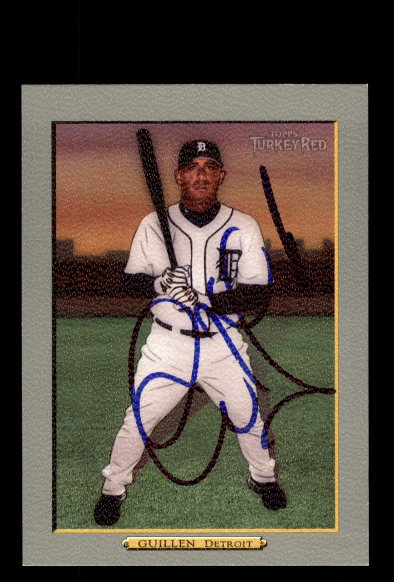 Signed Baseball Card Auto Carlos Guillen 2006 Topps Turkey Red #409 Tigers