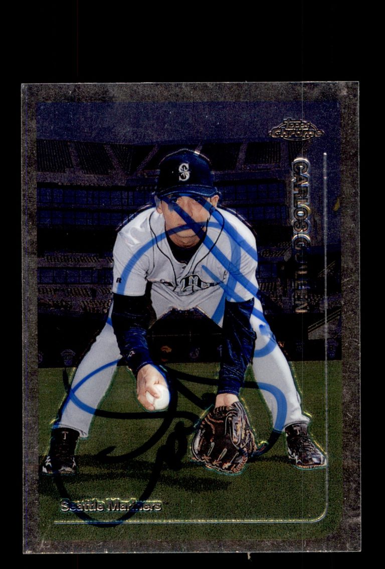 Signed Baseball Card Auto Carlos Guillen 1999 Topps Chrome #351 Seattle Mariners