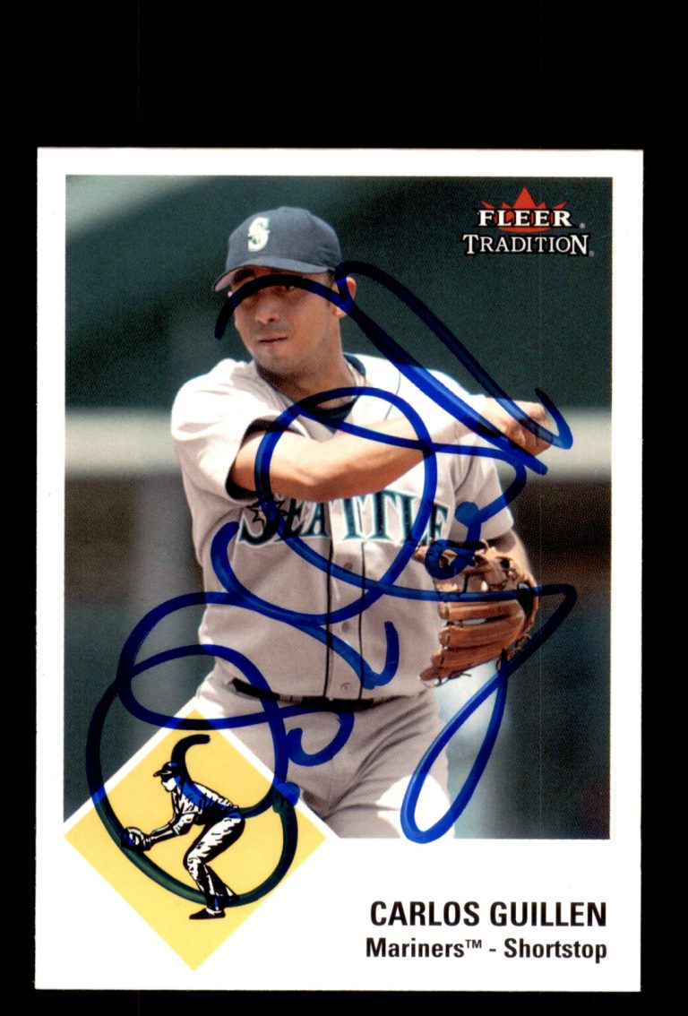 Signed Baseball Card Auto Carlos Guillen 2003 Fleer Tradition #U30 Mariners