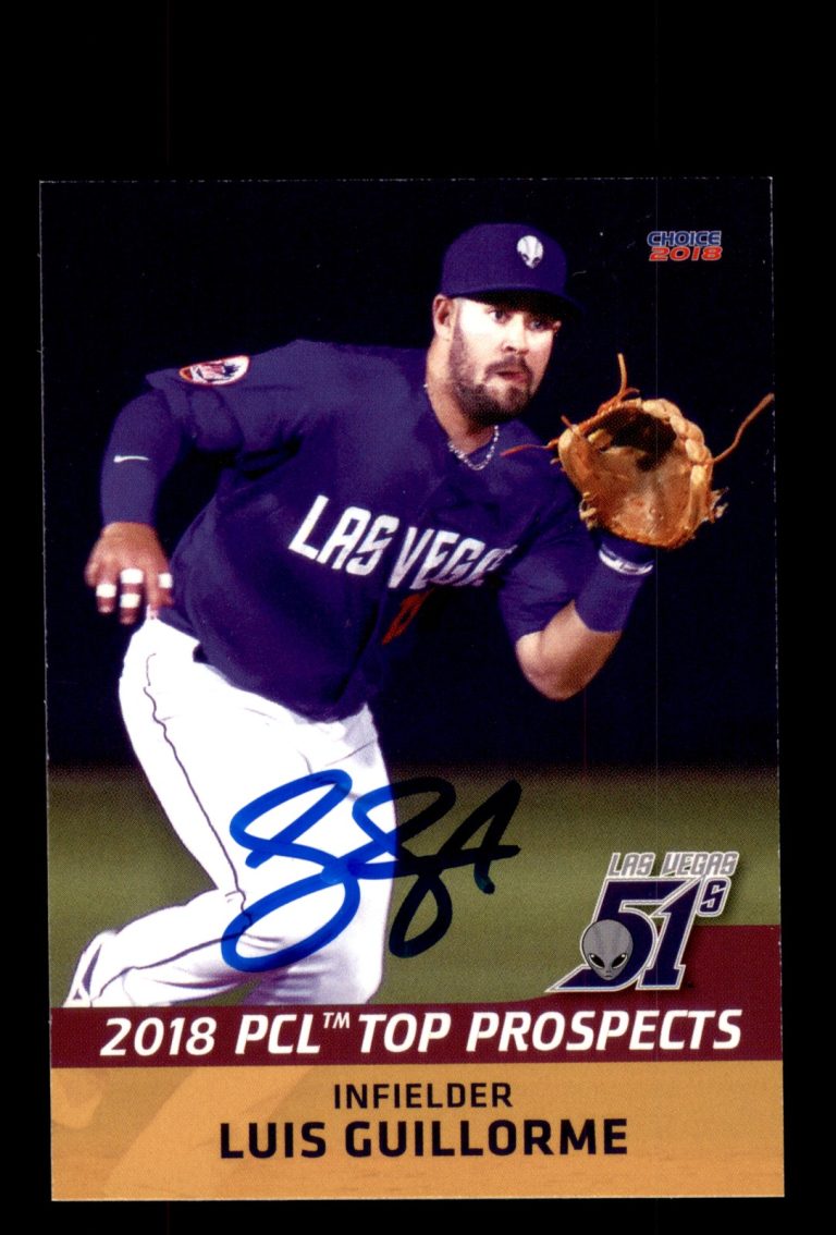 Signed Baseball Card Auto Luis Guillorme 2018 Pacific Coast League Top Prospects