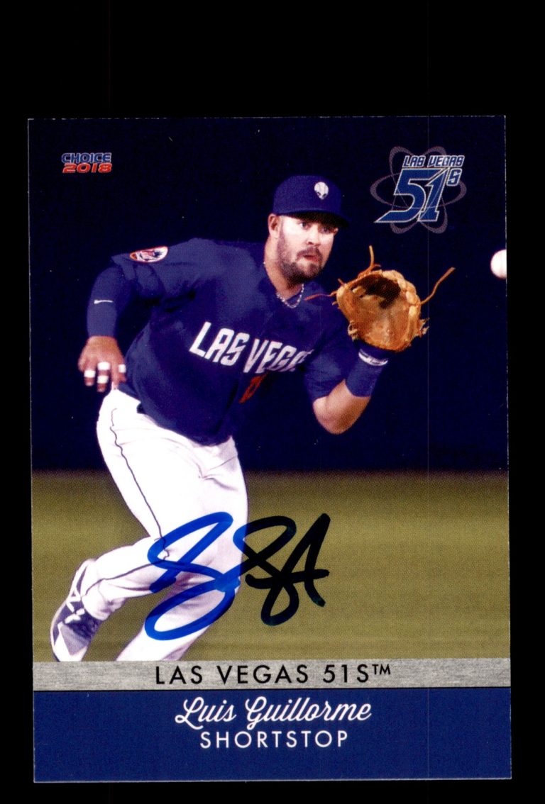 Signed Baseball Card Auto Luis Guillorme 2018 Choice Las Vegas 51s
