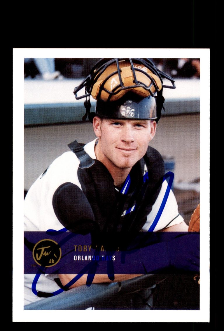 Signed Baseball Card Auto Toby Hall 2000 Just #242 Orlando Rays