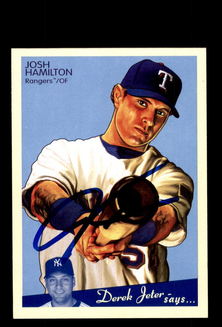 Signed Baseball Card Auto Josh Hamilton 2008 Upper Deck Goudey #186 Rangers