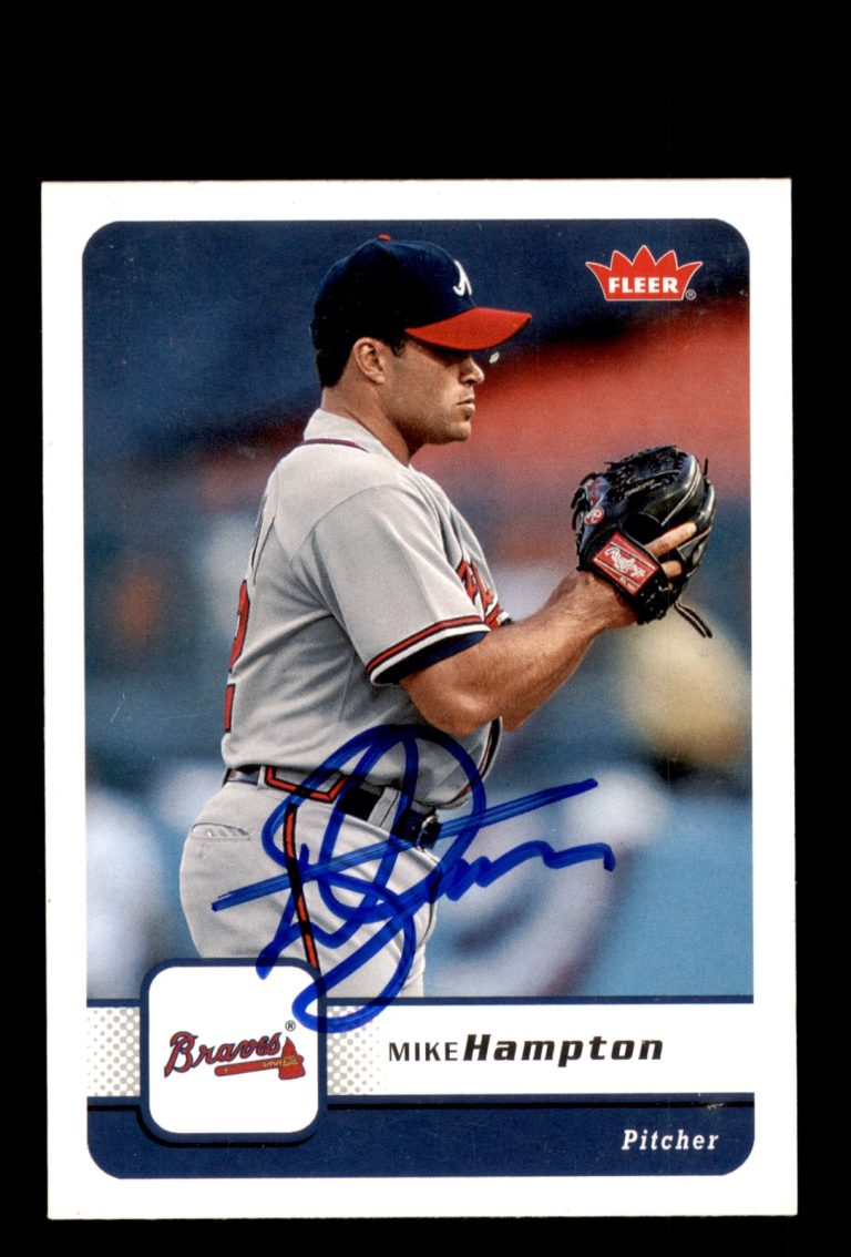 Signed Baseball Card Auto Mike Hampton 2006 Fleer #65 Atlanta Braves