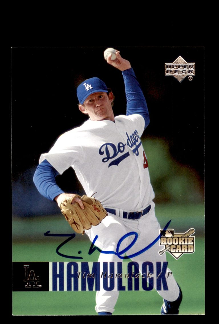 Signed Baseball Card Auto Tim Hamulack 2006 Upper Deck #939 Los Angeles Dodgers