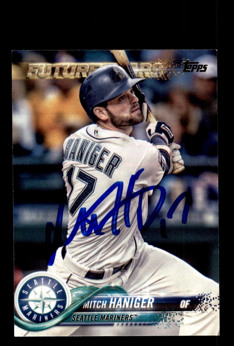 Signed Baseball Card Auto Mitch Haniger 2018 Topps #660 Seattle Mariners