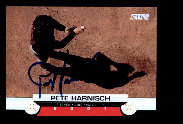 Signed Baseball Card Auto Pete Harnisch 2001 Stadium Club #24 Cincinnati Reds