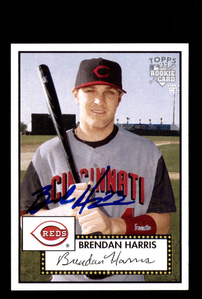 Signed Baseball Card Auto Brendan Harris 2006 Topps '52 Rookies #249 Reds