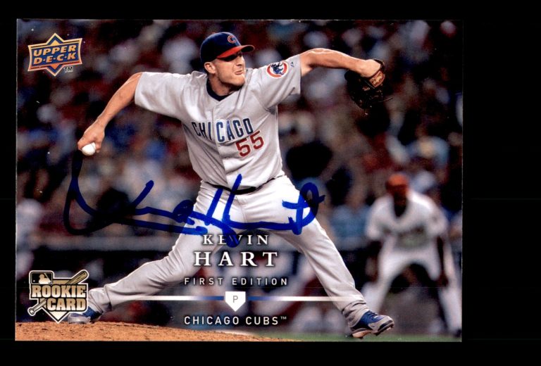 Signed Baseball Card Auto Kevin Hart 2008 Upper Deck First Edition #268