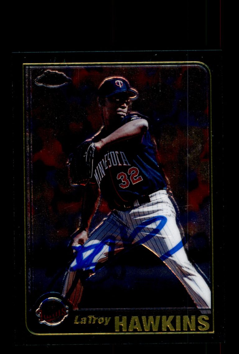 Signed Baseball Card Auto LaTroy Hawkins 2001 Topps Chrome #232 Minnesota Twins