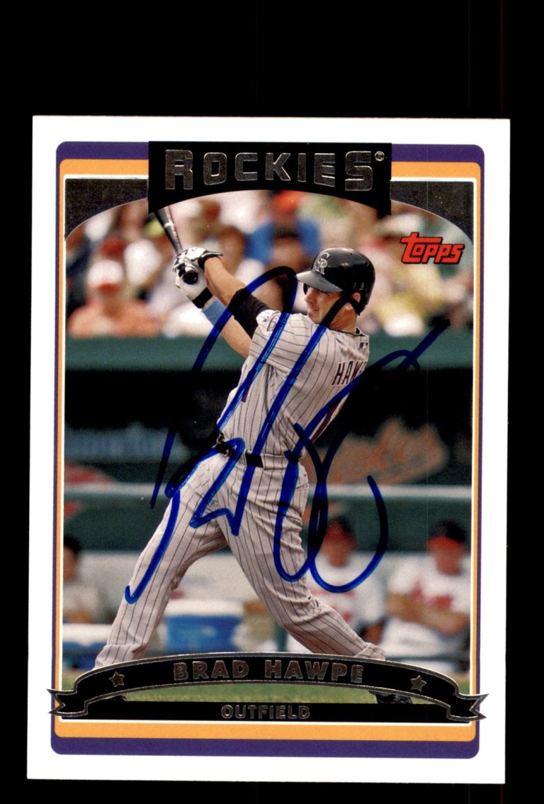Signed Baseball Card Auto Brad Hawpe 2006 Topps #371 Colorado Rockies