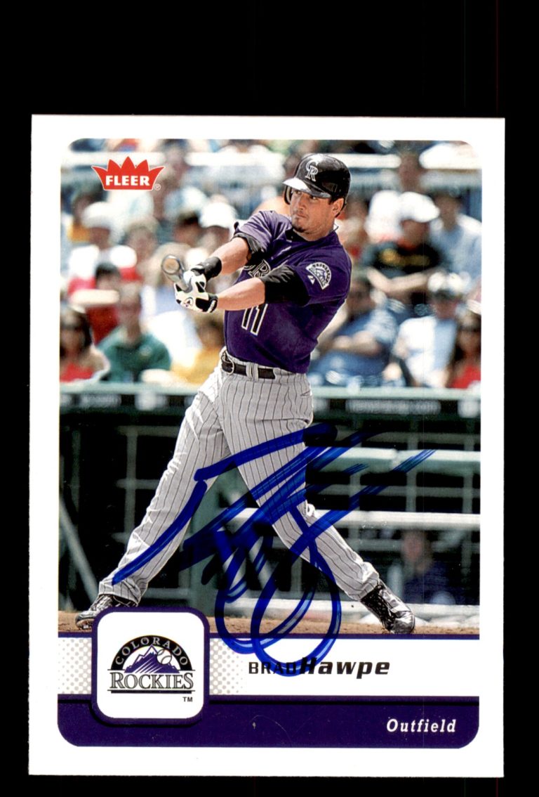 Signed Baseball Card Auto Brad Hawpe 2006 Fleer #322 Colorado Rockies