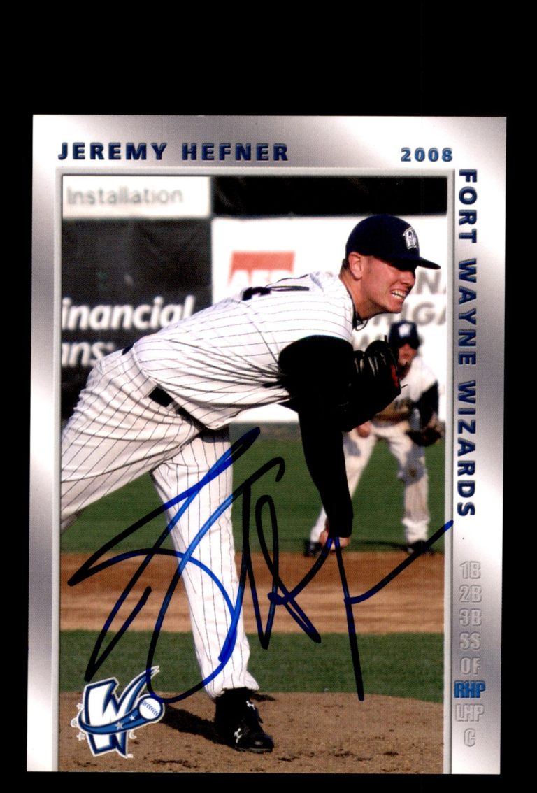 Signed Baseball Card Auto Jeremy Hefner 2008 Grandstand Fort Wayne Wizards