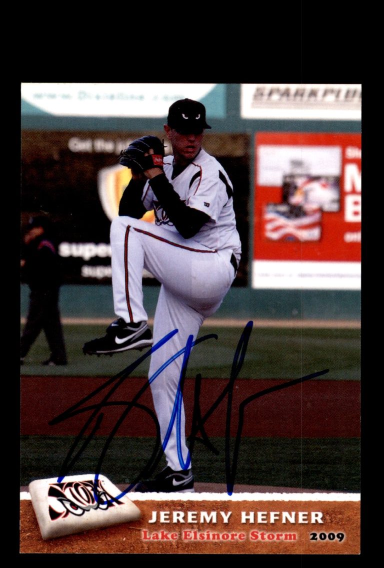 Signed Baseball Card Auto Jeremy Hefner 2009 Grandstand Lake Elsinore Storm