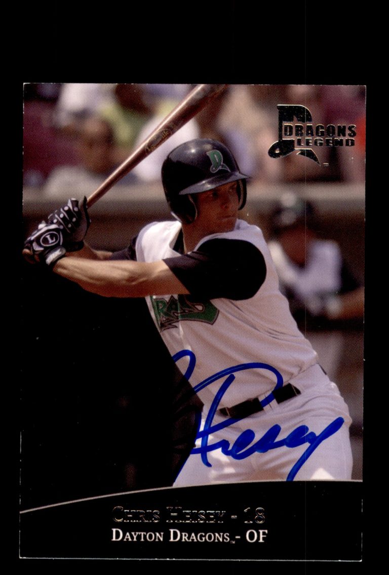 Signed Baseball Card Auto Chris Heisey 2010 Choice Dayton Dragons