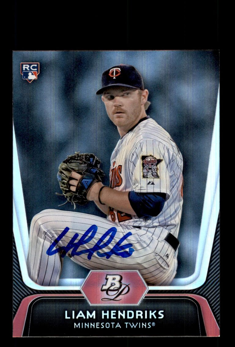 Signed Baseball Card Auto Liam Hendriks 2012 Bowman Platinum #3 Minnesota Twins