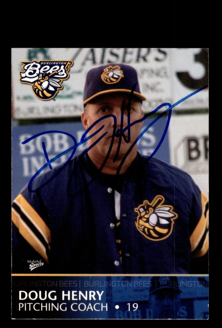 Signed Baseball Card Auto Doug Henry 2008 MultiAd Burlington Bees