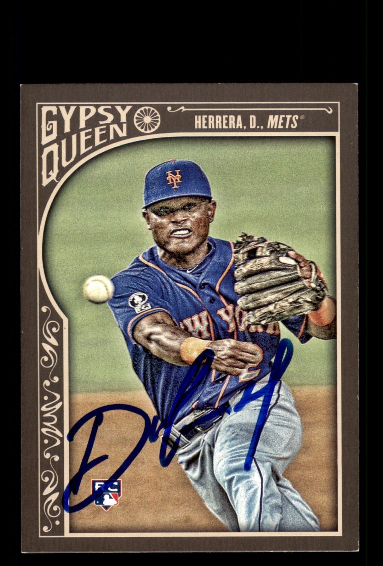 Signed Baseball Card Auto Dilson Herrera 2015 Topps Gypsy Queen #171 Mets