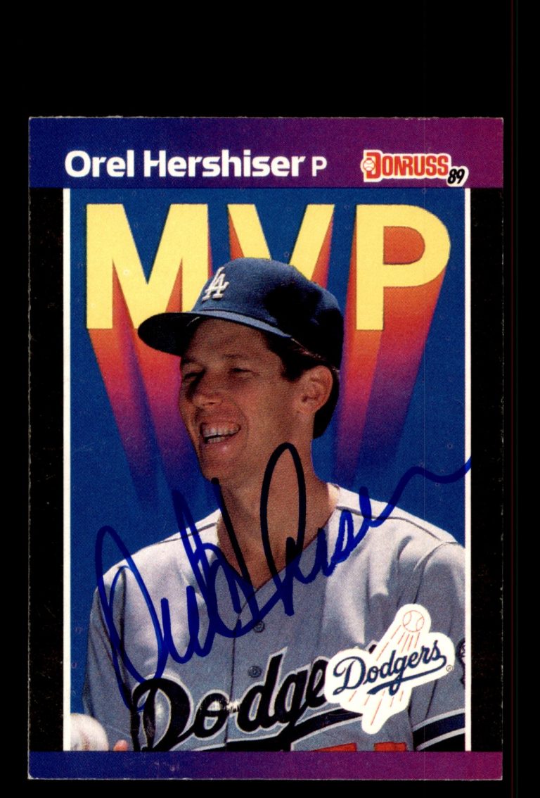 Signed Baseball Card Auto Orel Hershiser 1989 Donruss #BC-4 Los Angeles Dodgers