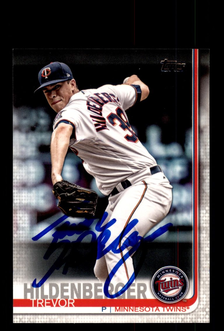 Signed Baseball Card Auto Trevor Hildenberger 2019 Topps #459 Minnesota Twins